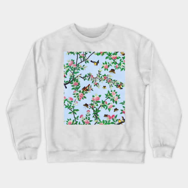 Chinoiserie Blue Crewneck Sweatshirt by BonniePhantasm